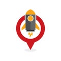 Rocket Point Logo Icon Design