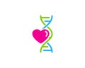 Romantic Dna Logo Icon Design