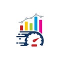 Speed Analytic Logo Icon Design Royalty Free Stock Photo
