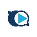 Talk Video Logo Icon Design