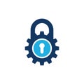 Wheel Lock Logo Icon Design