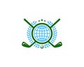 Globe Golf Logo Icon Design