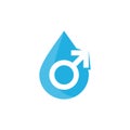 Liquid Male Man Logo Icon Design Royalty Free Stock Photo