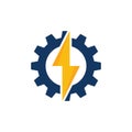 Power Gear Logo Icon Design Royalty Free Stock Photo