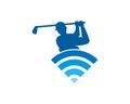 Wifi Golf Logo Icon Design Royalty Free Stock Photo