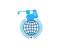 World Golf Logo Icon Design