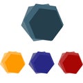 Design of hexagonal shapes for presentations Royalty Free Stock Photo