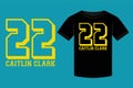 caitlin clark, Typography T-shirt design Royalty Free Stock Photo