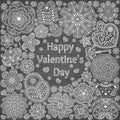 Design of card for Valentines day Royalty Free Stock Photo