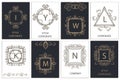 Design cards decorative, ornamental logos