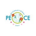 Design for celebrating international day of peace. happy world peace day greeting