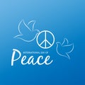 Design for celebrating international day of peace. happy world peace day greeting