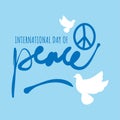 Design for celebrating international day of peace. happy world peace day greeting