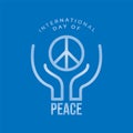 Design for celebrating international day of peace. happy world peace day greeting