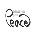 Design for celebrating international day of peace. happy world peace day greeting