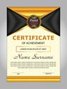 Design certificate of achievement, diploma. Vertical template.