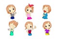 Design character cartoon anime girls any expression