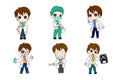 Design character profession doctor six bundle version anime chi-bi