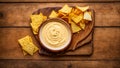 design cheese sauce lunch nacho chips plate spicy dinner kitchen nutrition crunchy