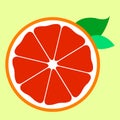 Sweet half red orange icon fruit