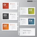 Design clean number banners template/timeline.