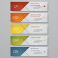 Design clean number banners template. Vector. Royalty Free Stock Photo