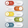 Design clean number banners template. Vector.