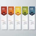 Design clean number banners template. Vector.