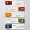 Design clean number banners template. Vector.