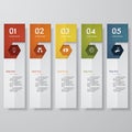 Design clean number banners template. Vector. Royalty Free Stock Photo