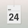 The design is clean and straightforward emphasizing the date Royalty Free Stock Photo