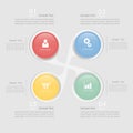 Design clean template 4 steps for business design, reports, steps to sucess
