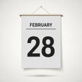 The design is clear and straightforward emphasizing the date Royalty Free Stock Photo