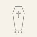 Design of coffin flat icon