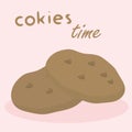 Design of cokies time in a soft colour background for any template and social media post