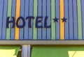 Design coloreful hotel sign