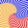 Design colorful twirl circular illusion background