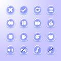 Design for complete set of level button game popup icon window and elements Royalty Free Stock Photo