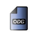 Computer odg file icon Royalty Free Stock Photo