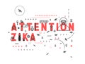 Design concept epidemic of attention zika