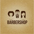 Design concept of the logo. Barbershop hairdresser. Permanent brazillian straightening, perming, hair coloring, cutting, styling