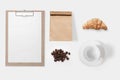 Design concept of mockup coffee set set isolated Royalty Free Stock Photo