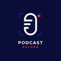 Design concept - Podcast record logo idea icon design vector