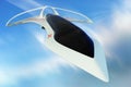 Design concept supersonic aircraft business class line horizon. 3D illustration.