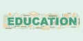 Design Concept Of Word EDUCATION Website Banner