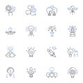 Design conception line icons collection. Innovation, Creativity, Inspiration, Visualization, Prototyping