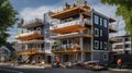 design condominium townhouse building Royalty Free Stock Photo