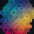 The design contains nested hexagons, creating a sense of depth Royalty Free Stock Photo