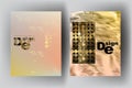 Design cover backgrounds with gold destroyed elements.