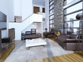 Design of cozy modern living room Royalty Free Stock Photo